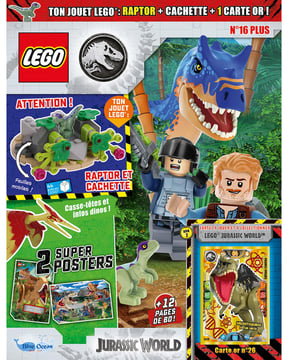 LEGO® Jurassic World™ Plus | N°16 | Raptor + cachette + carte or !