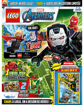 LEGO® Marvel Avengers SUPER| N°16 - Thor + Mjolnir + 1 carte or