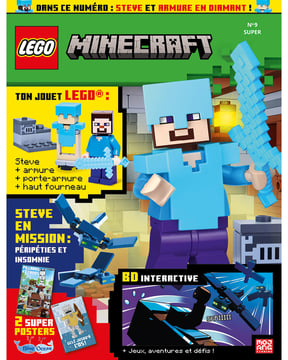 LEGO® Minecraft™ | N°9  Super| Steve + Armure en diamant + Haut fourneau