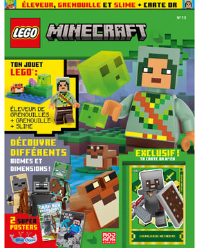 LEGO® Minecraft™ | N°13 | Éleveur de grenouilles + grenouille + slime + carte or