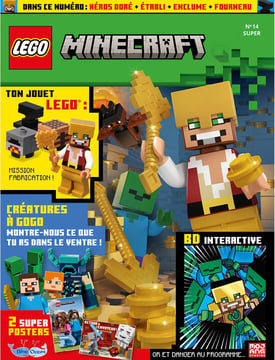 LEGO® Minecraft™ | N°14 Super | Héros doré + enclume + établi + fourneau