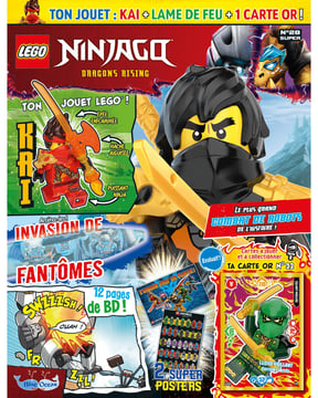 LEGO® Ninjago® | N°28 SUPER | Kai + lame de feu + 1 carte or