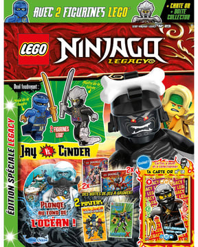 LEGO® Ninjago® LEGACY | N°23 | Jay vs. Cinder + carte or + boîte collector