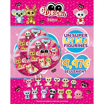 Glubschis 3D Heart Edition n°1H | Lot de 3 figurines