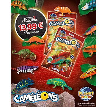 Planet WOW Chameleons n°2H | Lot de 2 figurines
