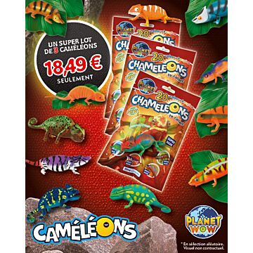 Planet WOW Chameleons n°2H | Lot de 3 figurines