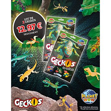 Planet WOW Geckos n°1H | Lot de 2 figurines