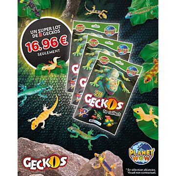 Planet WOW Geckos n°1H | Lot de 3 figurines