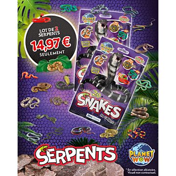Planet WOW Serpents n°3H | Lot de 2 figurines