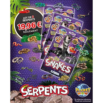 Planet WOW Serpents n°3H | Lot de 3 figurines
