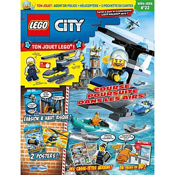 LEGO® City HS | N°22H | L'agent de police et son hélicoptère + 1 pochette de cartes