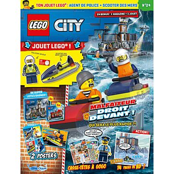 LEGO® City | N°24 | Agent de police et son scooter des mers fluo !