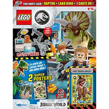 LEGO® Jurassic World™ | N°15 | Raptor + Labo Dino + 1 Carte Or !