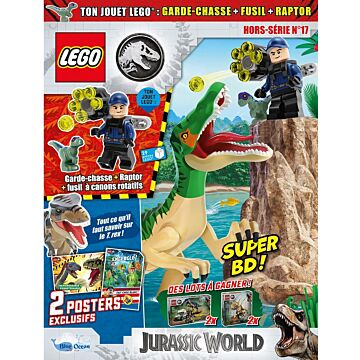 LEGO® Jurassic World™ Hors-série | N°17H | Garde-chasse + raptor + fusil à canons rotatifs
