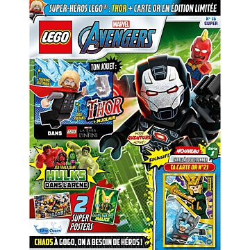 LEGO® Marvel Avengers SUPER| N°16 - Thor + Mjolnir + 1 carte or