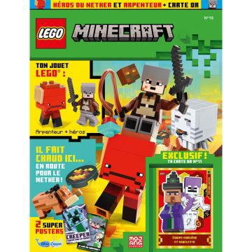 LEGO® Minecraft™ | N°10 | Héros sur Nether + arpenteur + 1 carte or