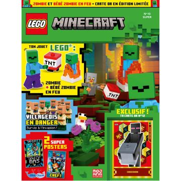 LEGO® Minecraft™ | N°10  Super| Zombie + Bébé Zombie + 1 carte or