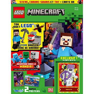 LEGO® Minecraft™ | N°12 Plus | Steve + chauve-souris + TNT + carte or