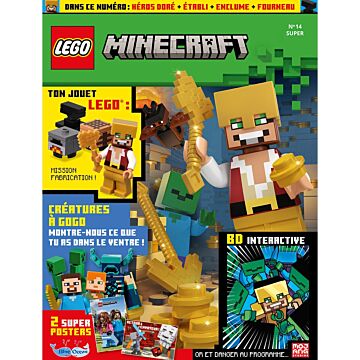 LEGO® Minecraft™ | N°14 Super | Héros doré + enclume + établi + fourneau