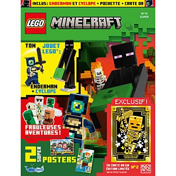 LEGO® Minecraft™ | N°15 Super | Enderman + cyclope + pochette + carte or