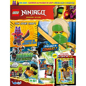 LEGO® Ninjago® | N°24 SUPER | Guerrier au masque de loup + super lame + 1 carte or