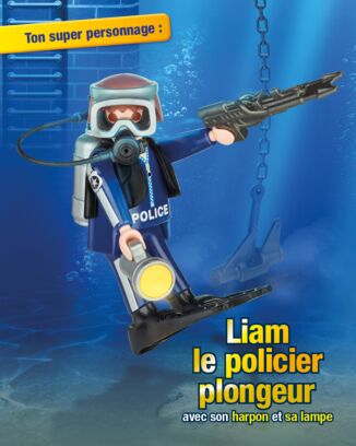 PLAYMOBIL Mag  | N°14 SUPER - Liam le policier plongeur