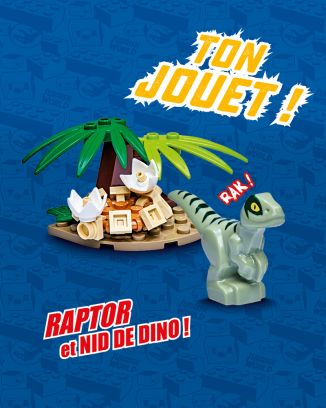 LEGO® Jurassic World™ PLUS | N°7 | Raptor et nid de dino + carte OR