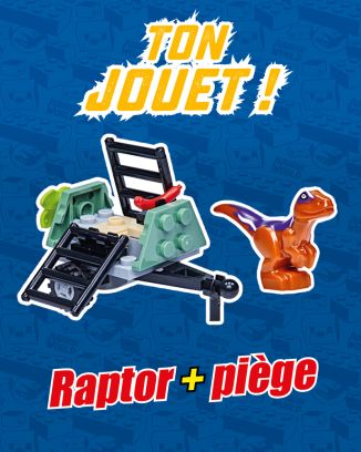 LEGO® Jurassic World™ | N°7 | Raptor et piège + carte OR
