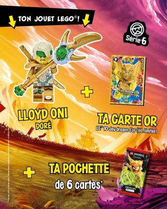 LEGO® Ninjago® | N°17 | Lloyd Oni Doré + Carte Or + Pochette 6 Cartes