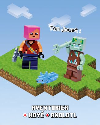 LEGO® Minecraft™ | N°6 Plus | Aventurier + Noyé + Axolotl