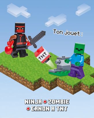 LEGO® Minecraft™ | N°7 | Ninja + Zombie + Canon à TNT