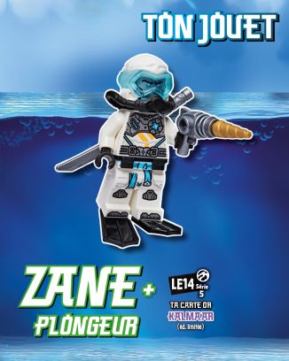 LEGO® Ninjago® | N°14 SUPER | Zane plongeur + Carte or LE14 Série 5