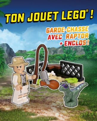 LEGO® Jurassic World™ Plus | N°17 | Garde-chasse avec raptor + enclos