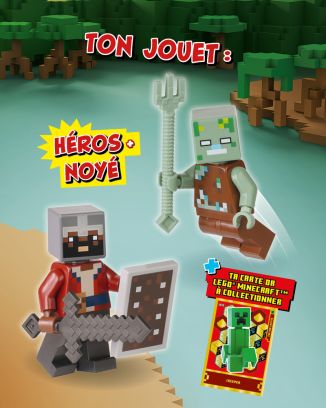 LEGO® Minecraft™ | N°10 Plus | Le Héros et le Noyé + 1 carte or à collectionner