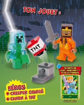 LEGO® Minecraft™ | N°11 | Héros + Creeper chargé + canon à TNT + 1 carte or