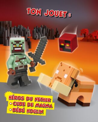 LEGO® Minecraft™ | N°14 | Héros du Nether + cube de magma + bébé Hoglin