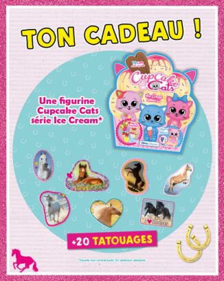 Lissy | N°22 - Une figurine Cupcake Cats série Ice Cream + 20 tatouages