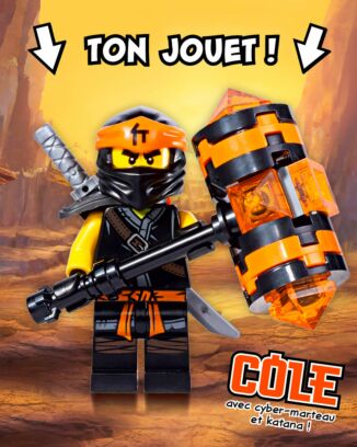 LEGO® Ninjago® | N°7 - Cole avec son cyber-marteau et katana
