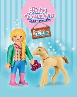 PLAYMOBIL Pink | N°23 - Rose la cavalière et son poulain