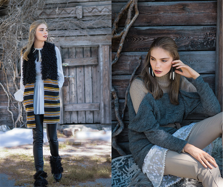 Gilet ethnique et t-shirt long à bretelles - Burda Style Novembre 2016
