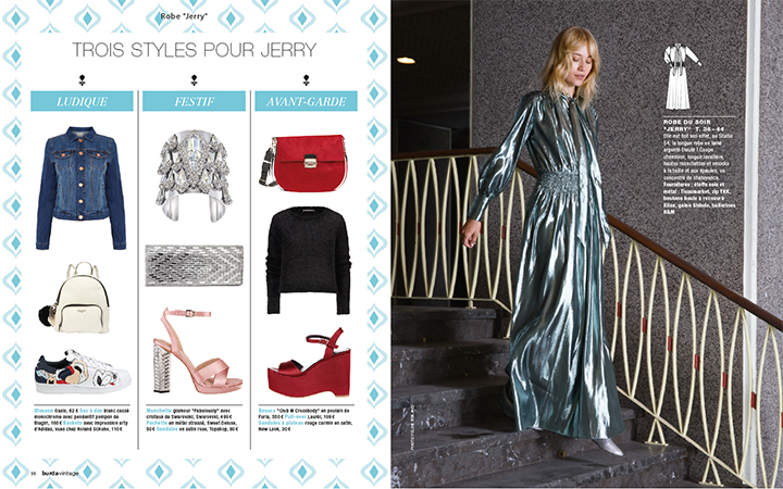 En finale, le modèle vintage 2016 : une robe couleur de lune - burda style Vintage