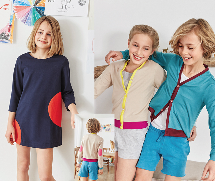 
Du jersey en color-block pour les juniors - Susanne Bisovsky dans le Burda KIDS printemps-été 2017
