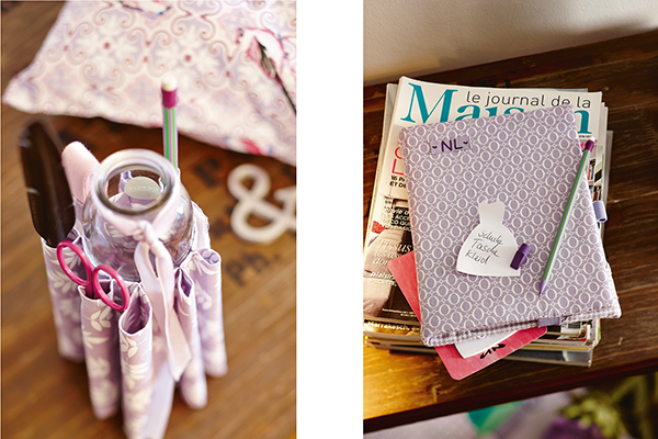 Des accessoires de bureau tout en tissu